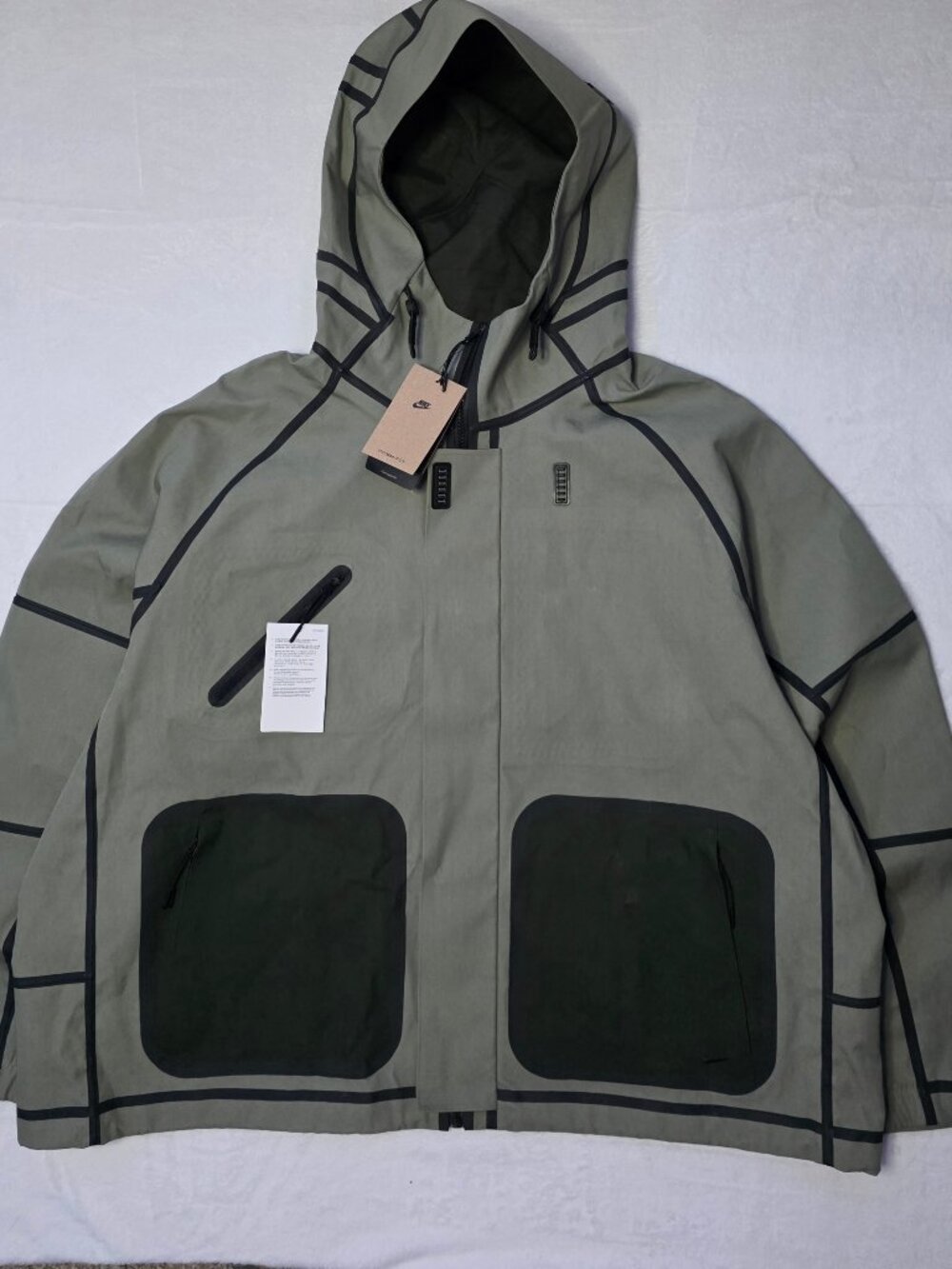 Nike Tech Storm-FIT Hooded Utility Rain Jacket Light Army- Men's XL (HM9473-320)